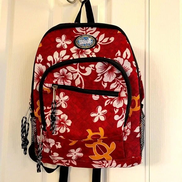 hawaii spirit mini backpack Plumeria Mini Backpack Features Hawaiian Spirit - Dahlien Pink